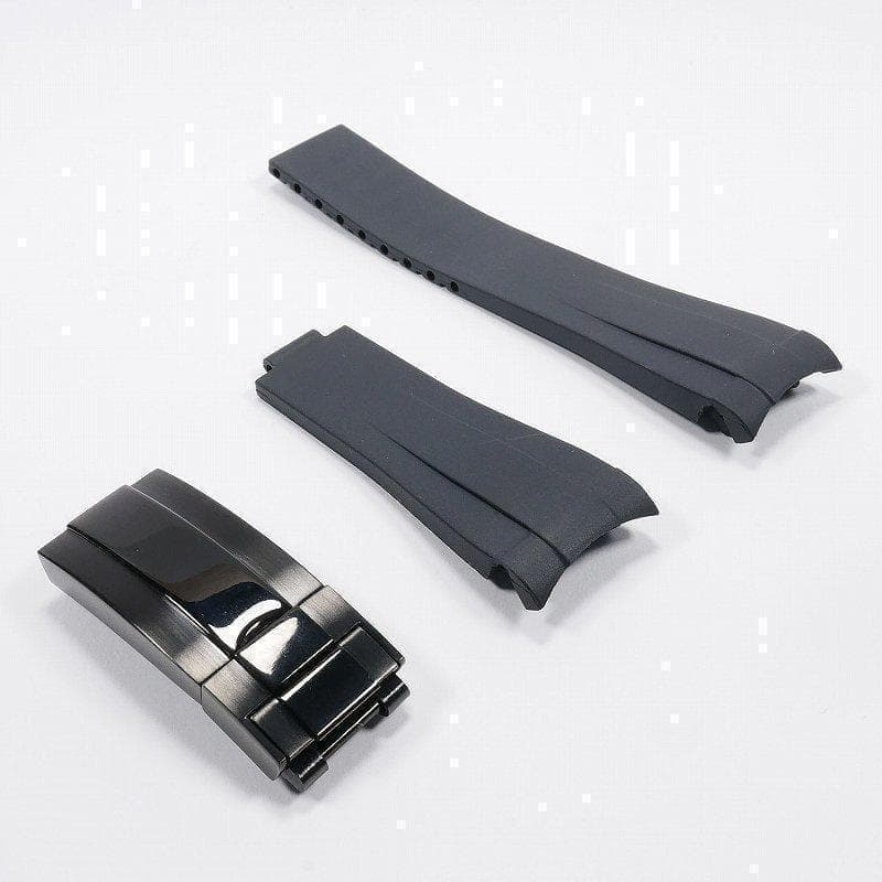 【4点セット】ロレックス用 互換ラバーベルト バックル付き 20mm