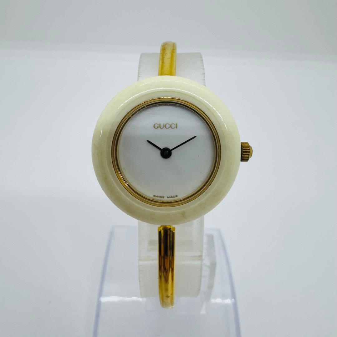 ✨GUCCI✨グッチ✨GG✨チェンジベゼル✨白金✨クオーツ✨腕時計✨付属品無し✨