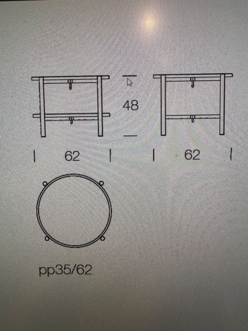 サイドテーブル・ナイトテーブル・ローテーブル PP35/62 Tray Table / PP Mobler / Wegner