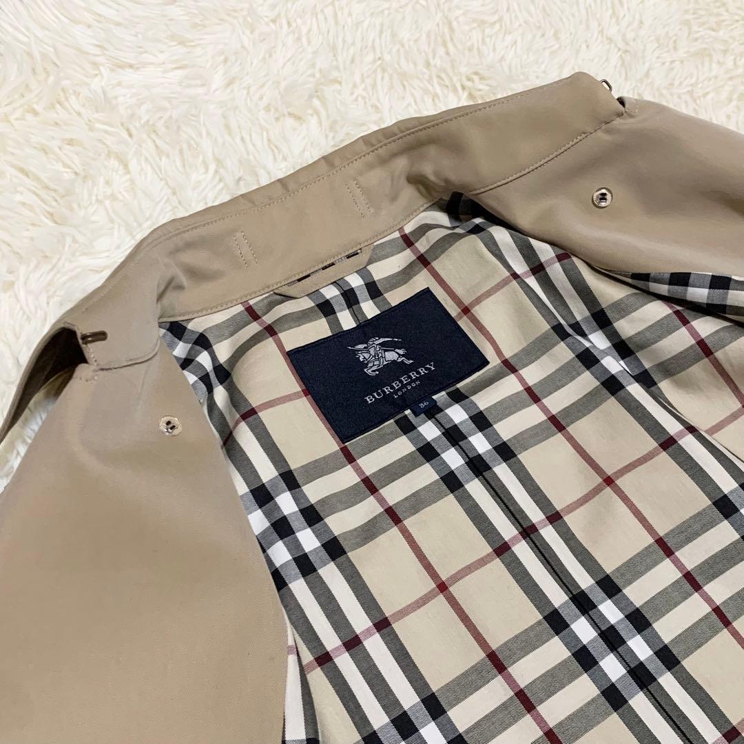 【希少】バーバリーロンドン トレンチコート ベージュ ノバチェック ベルト 36
