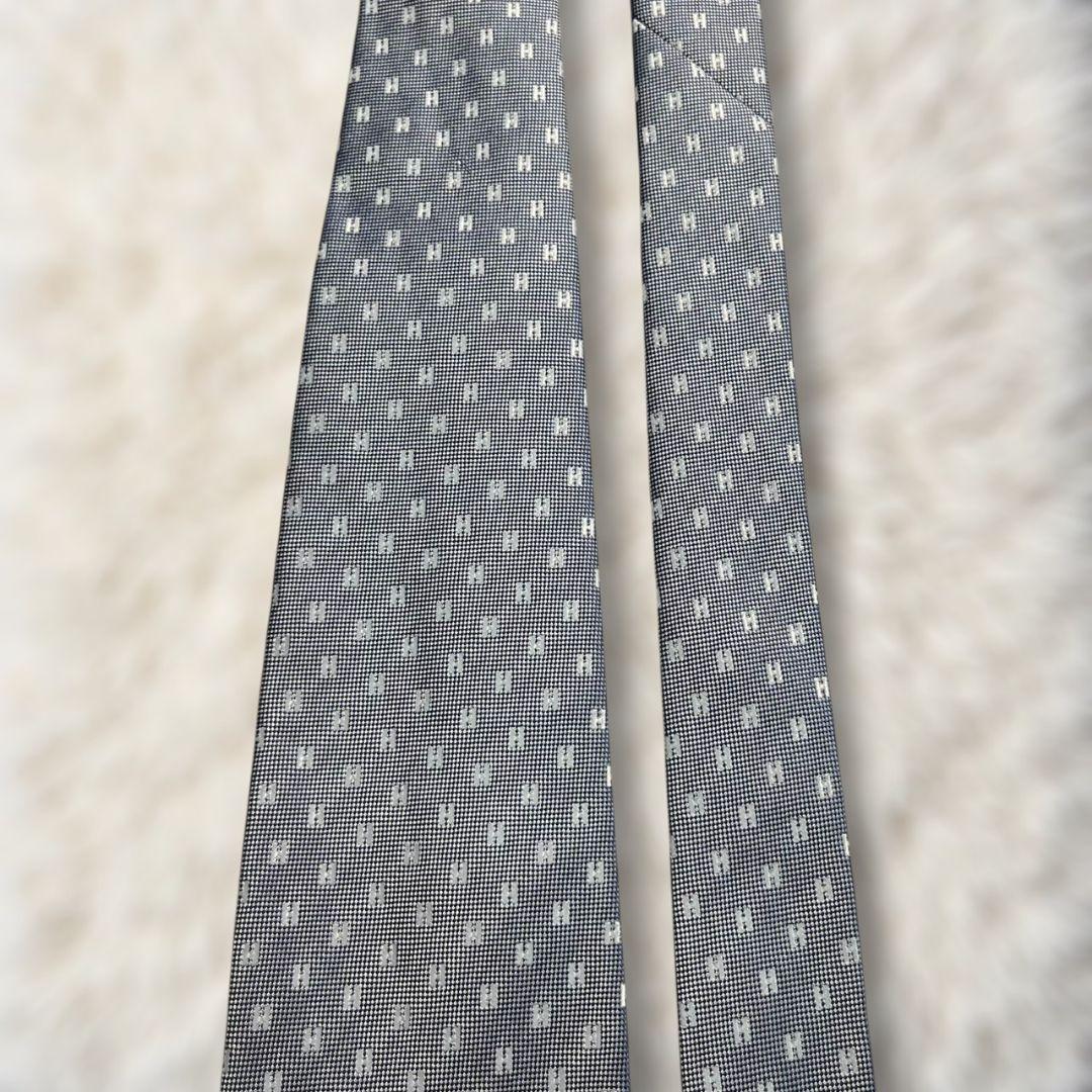 【美品✨】エルメス HERMES H柄 ファソネ 灰白 ジャガード ハイブランド