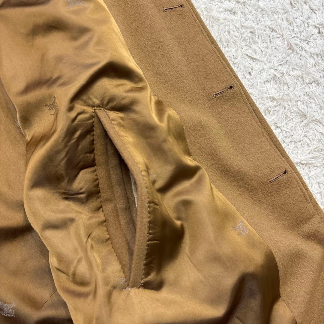 大人気☆【バーバリーズ】ウール&カシミヤ　キャメル　ホースロゴ　175 L〜XL