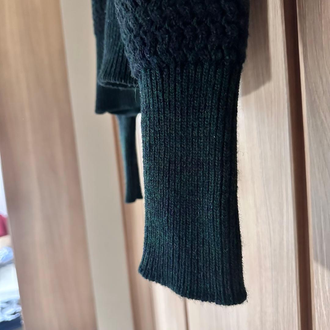 PRADA エコファーのビック襟付き　ニットカーディガン