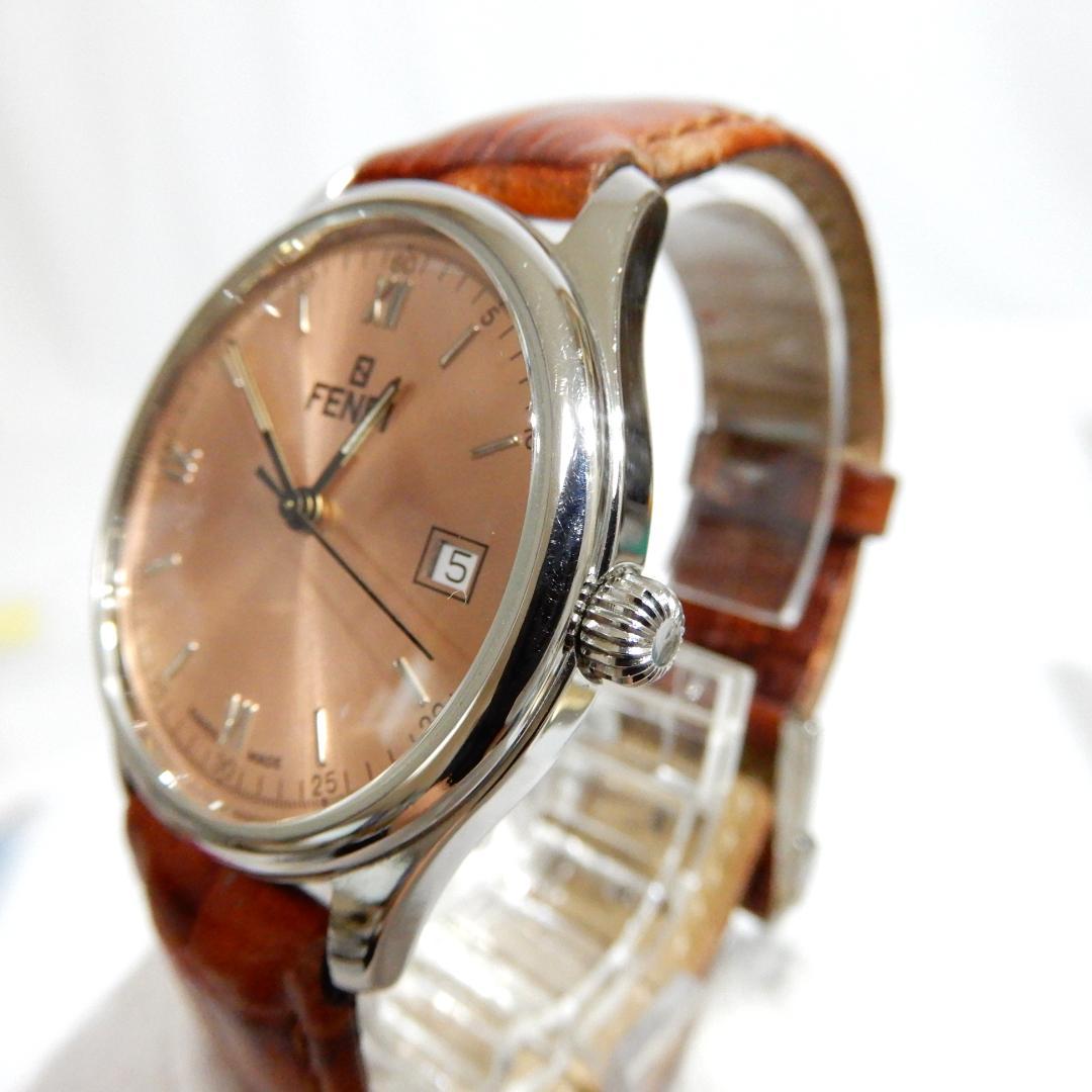 稼働良品　FENDI レディースウォッチ　レザー　210G　男女兼用　新品電池