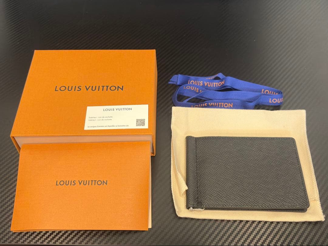 LOUIS VUITTON レザー マネークリップ