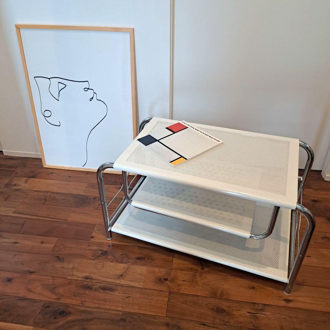 80's-90's パンチングメタル　センターテーブル TVボード ヴィンテージ