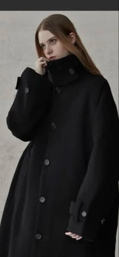 【CLEL】ウールブレンド テックメルトンステンカラーコート Sサイズ 新品