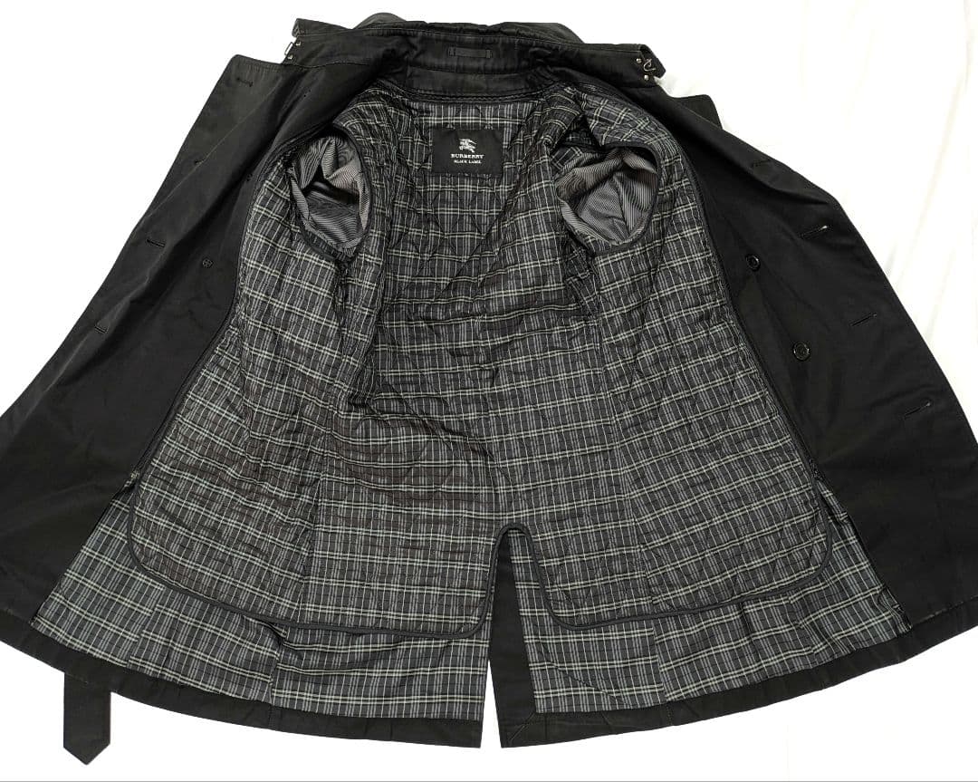 バーバリーブラックレーベル　トレンチコート　ノバチェック　キルティングライナー
