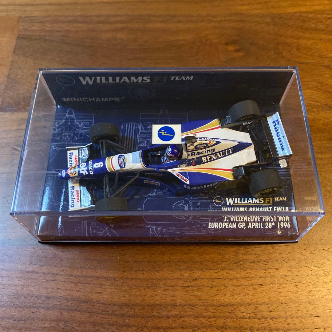 ジャック・ビルヌーブ 直筆サイン色紙 & ウィリアムズ・ルノー FW18 初優勝