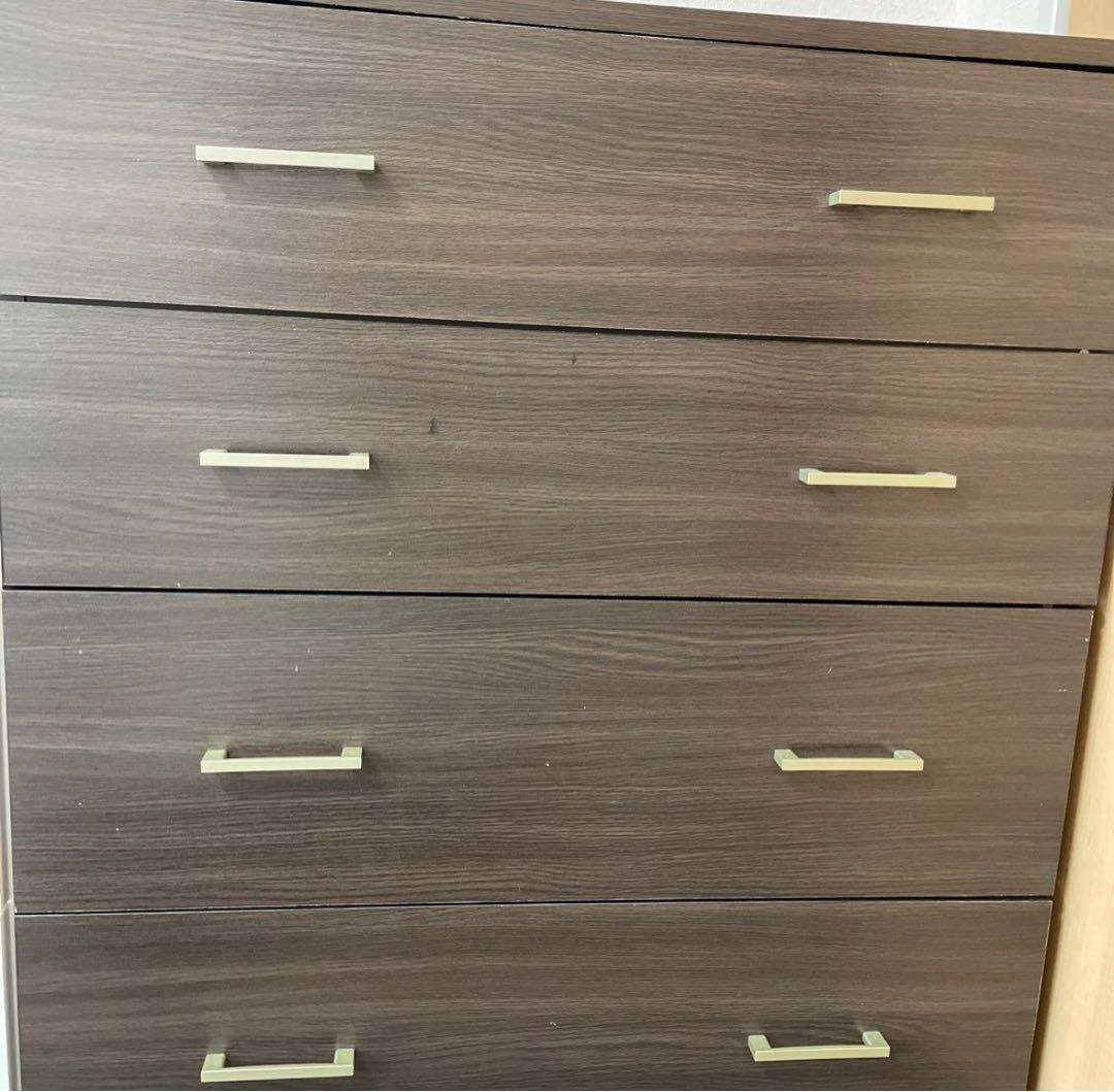 ニトリ ミドルブラウン 4段チェスト