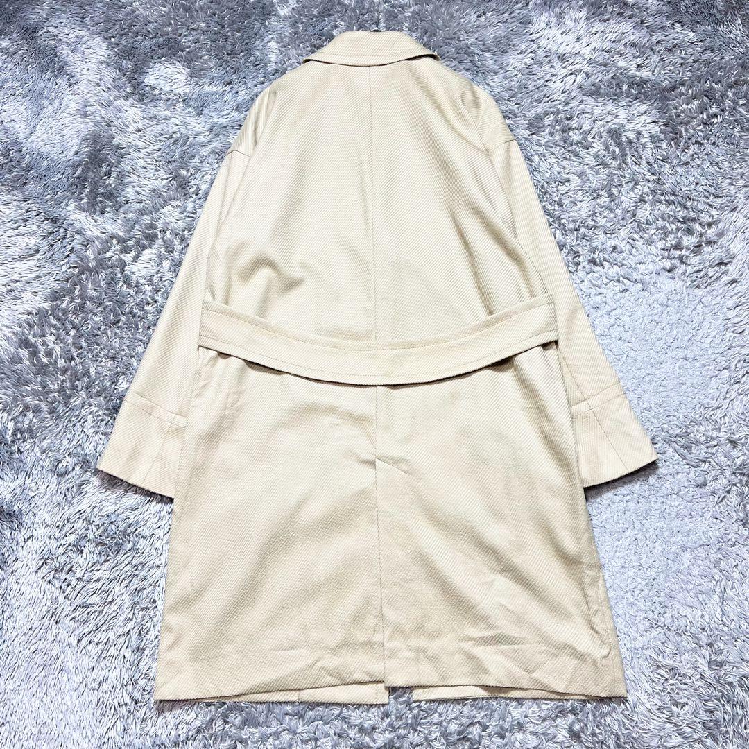 レリアン　現行　シルク リネン ウール ライトチェスターコート L相当 美品