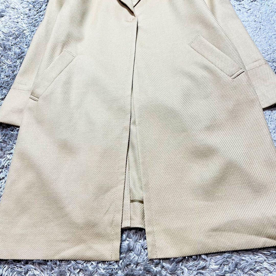 レリアン　現行　シルク リネン ウール ライトチェスターコート L相当 美品