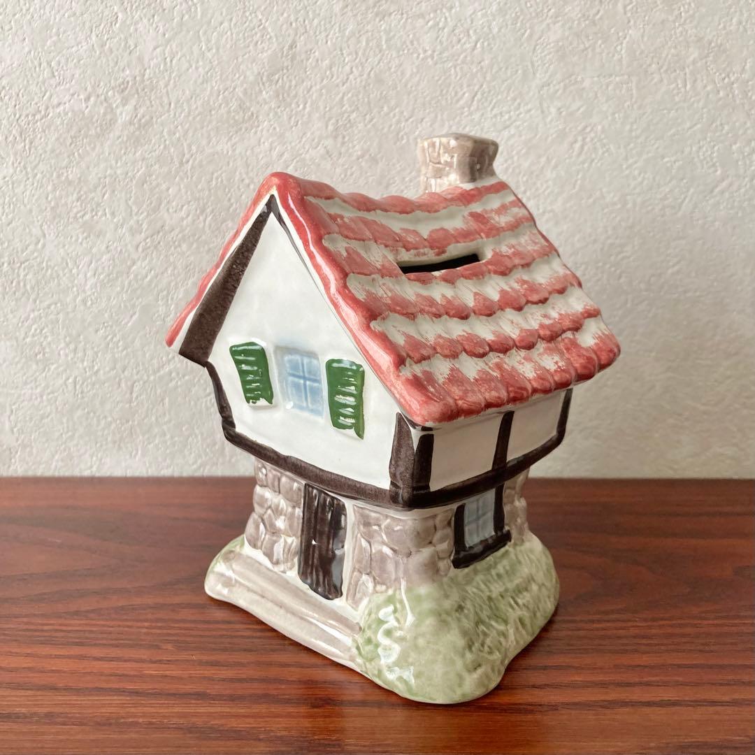 ゲーベル　貯金箱　コテージ型　陶器　置物　ドイツ　ヴィンテージ
