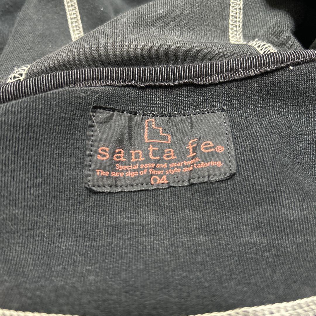 Santafe サンタフェ　刺繍　デカロゴ　ジップパーカー　Lサイズ