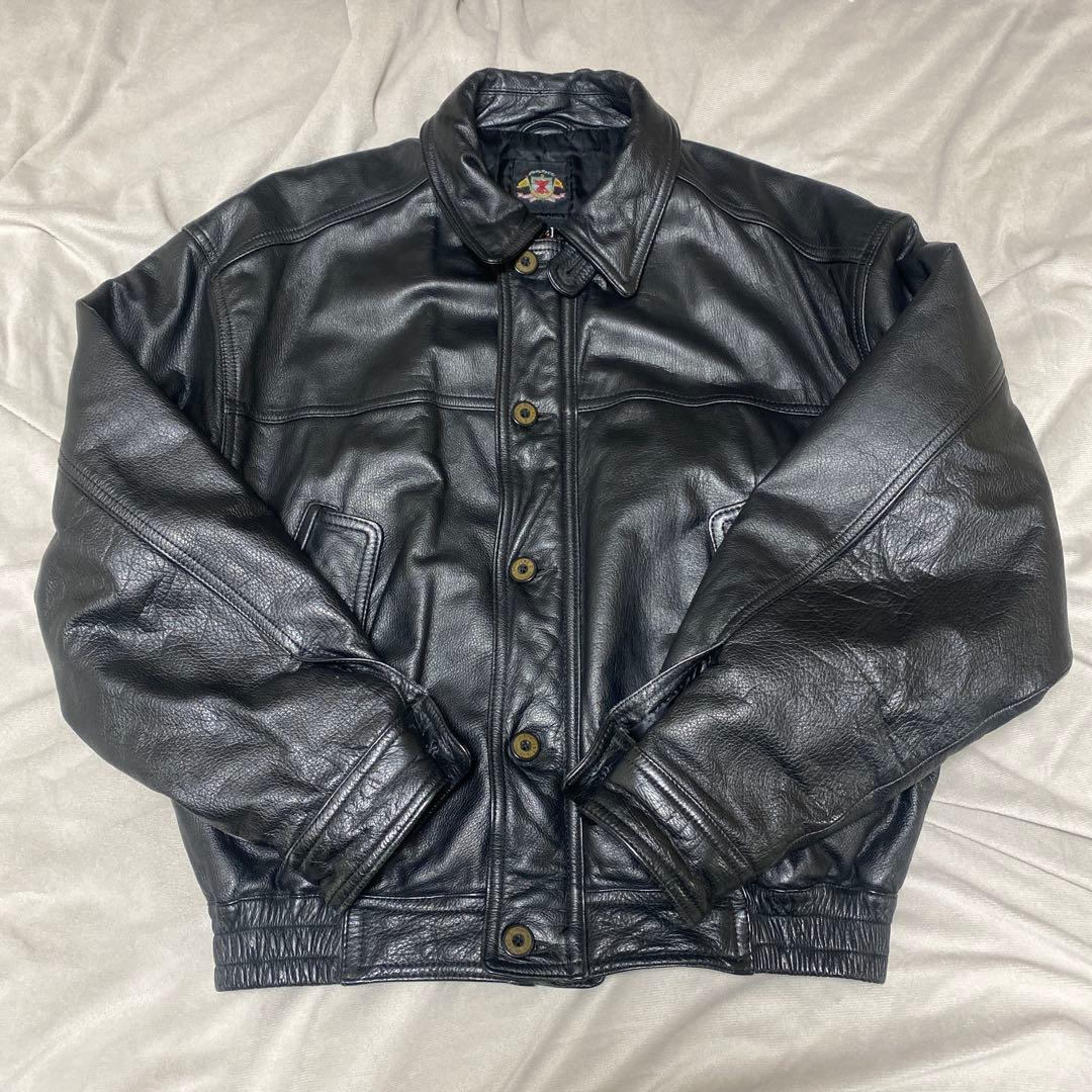 90s ixiz 牛革　本革レザージャケット