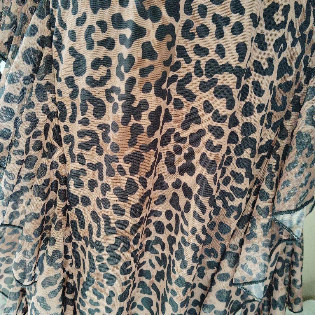 ヒョウ柄長袖ドレス .キラキラドレス ２枚セット、ハォデイ様