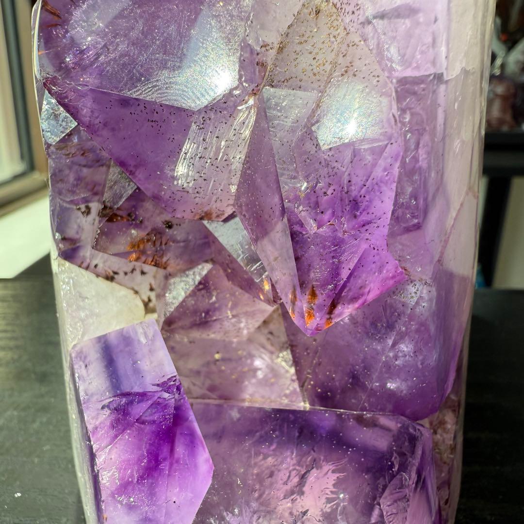 天然石アメジストのポイント　置物　NO.090409