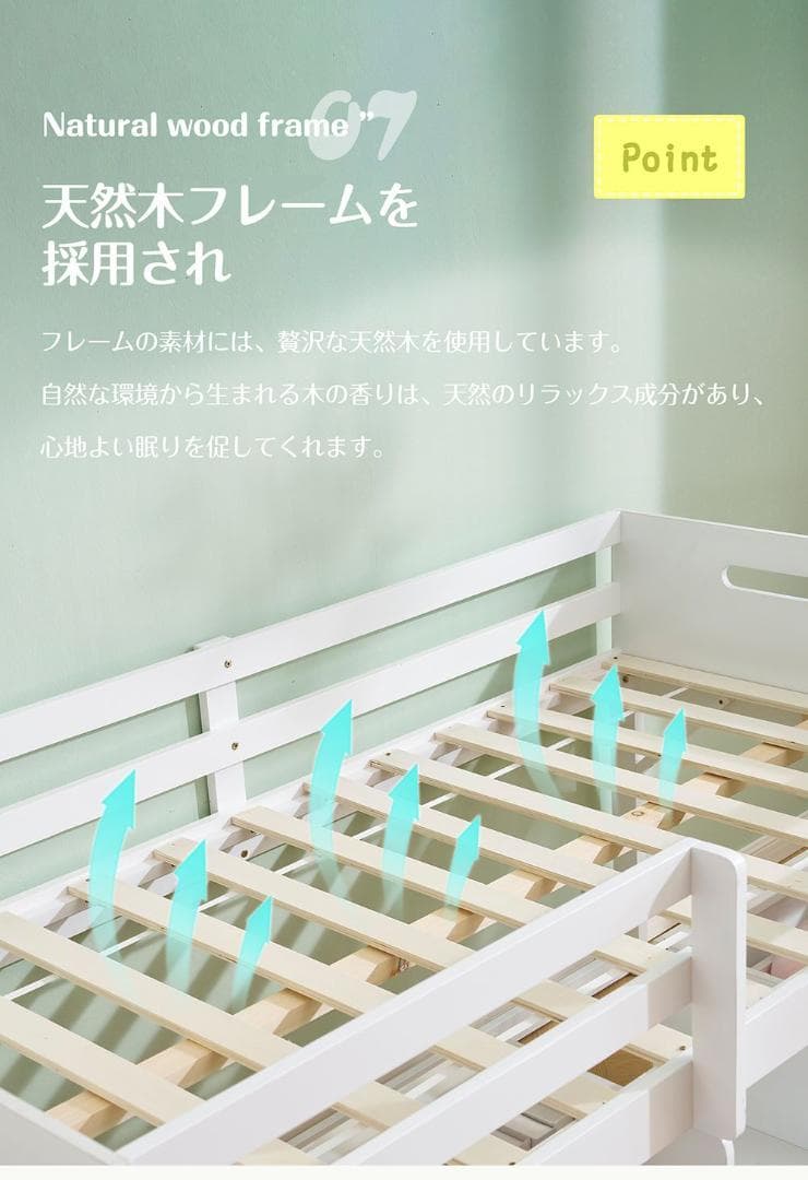 新作限定価格❣ロフトベッド シングル ロータイプ ハシゴ すのこ 引き出し 本棚