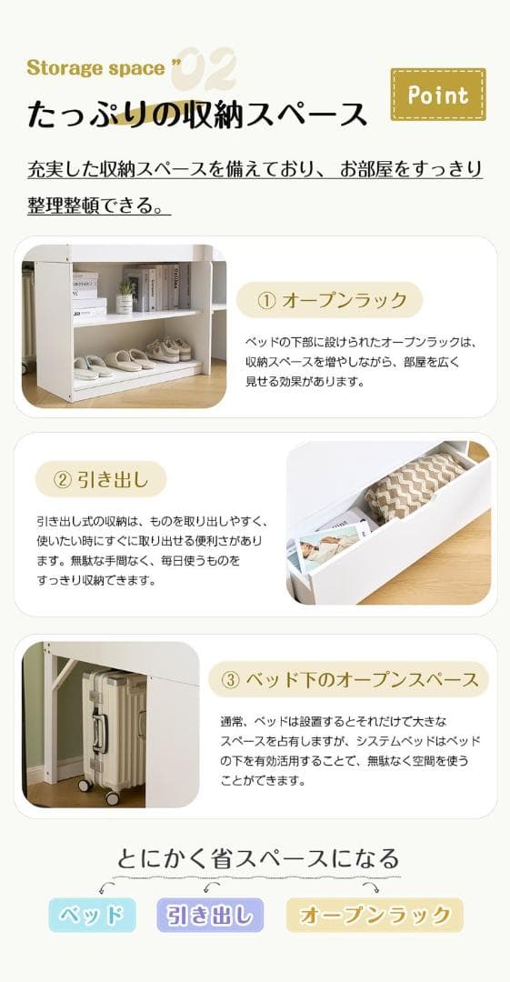 新作限定価格❣ロフトベッド シングル ロータイプ ハシゴ すのこ 引き出し 本棚