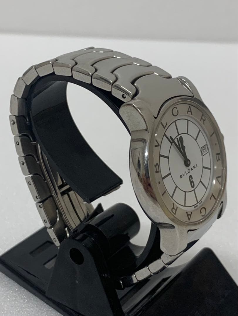 【美品】BVLGARI ブルガリ ソロテンポ ST35S クォーツ 時計 メンズ