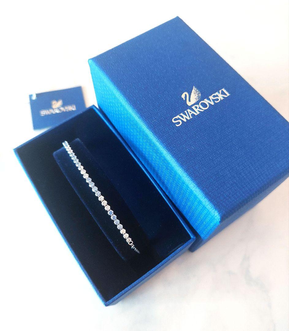 ほぼ新品 SWAROVSKI Subtle ブレスレット スワロフスキー ブルー