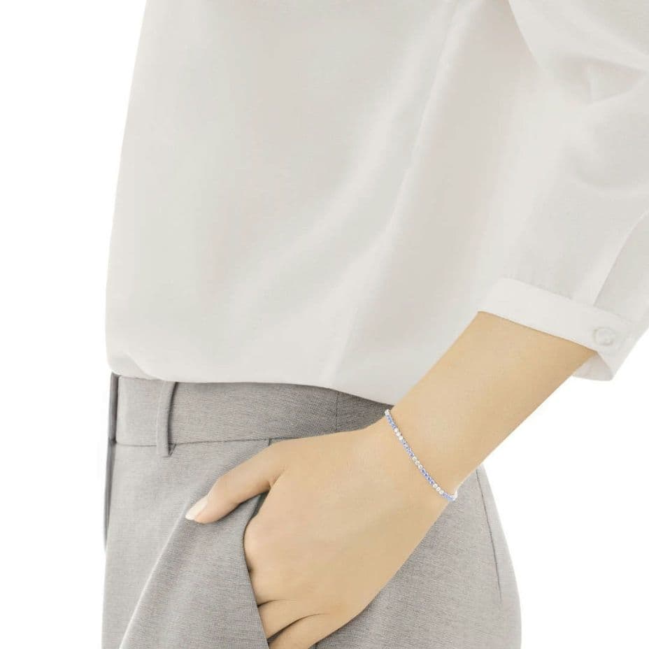 ほぼ新品 SWAROVSKI Subtle ブレスレット スワロフスキー ブルー
