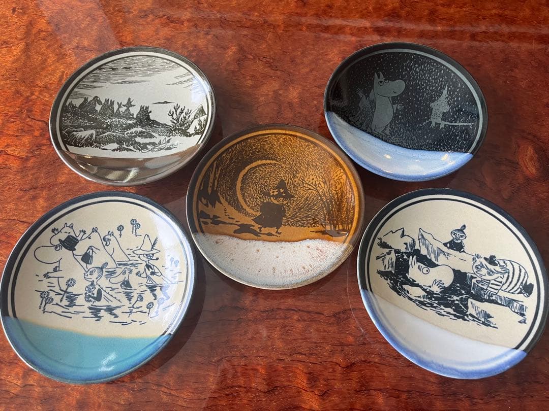 ムーミン　アマブロ　益子焼　お皿　5枚セット