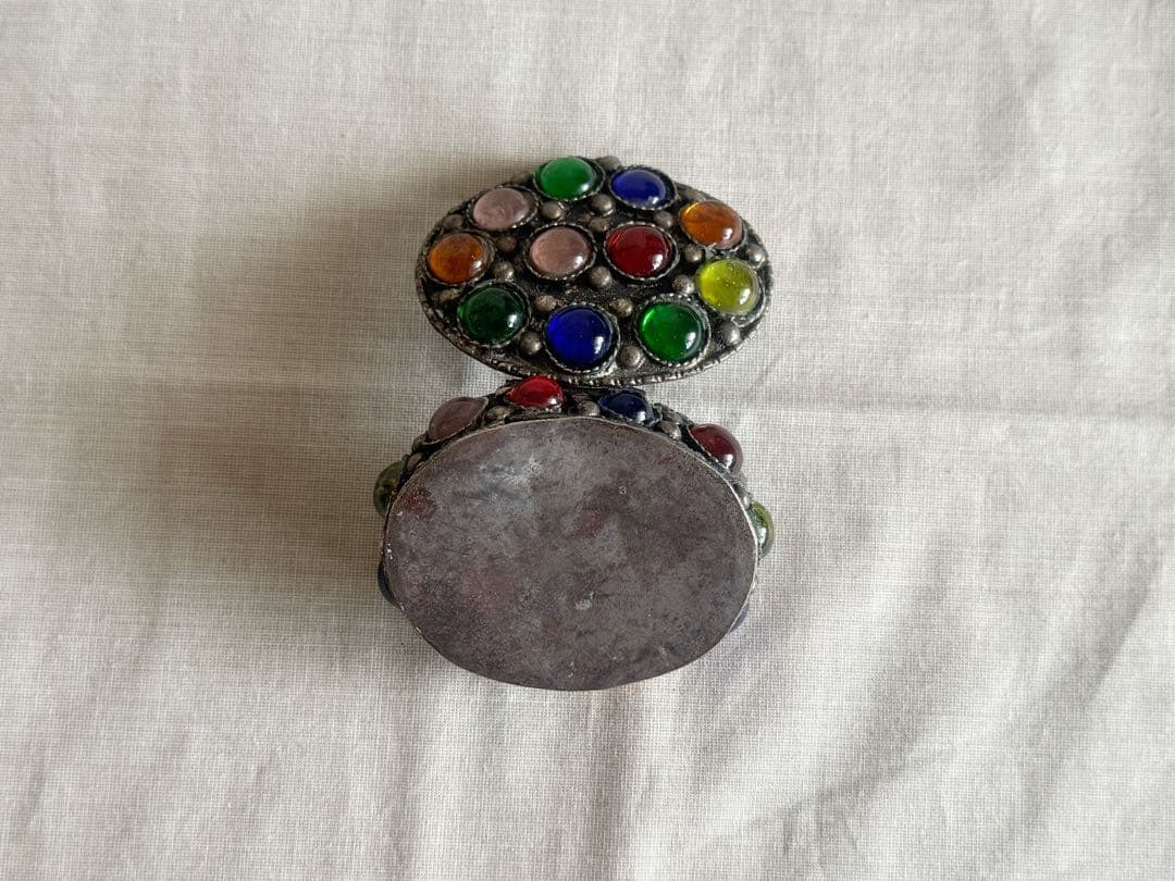 ガラスドームの装飾 ヴィンテージ 小物入れ ピルケース