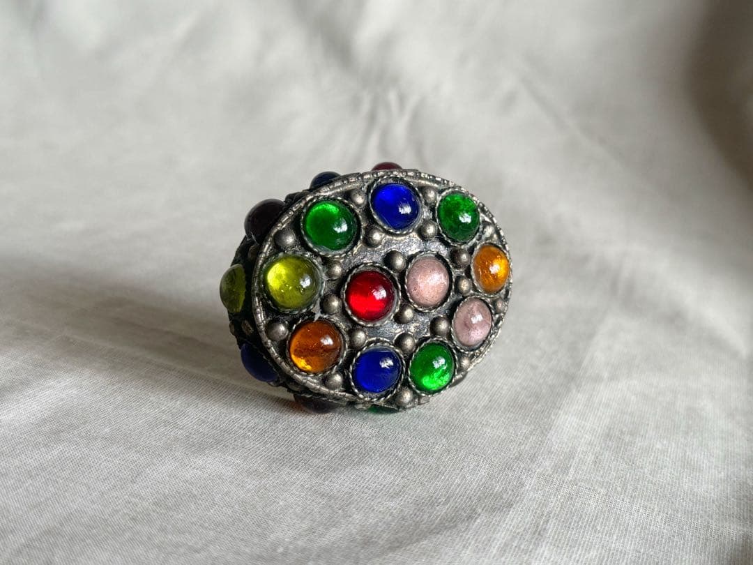 ガラスドームの装飾 ヴィンテージ 小物入れ ピルケース