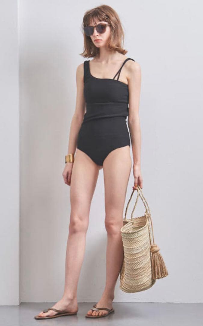 ユナイテッドアローズ lepidos ワンショルダー ワンピース 水着 ブラック