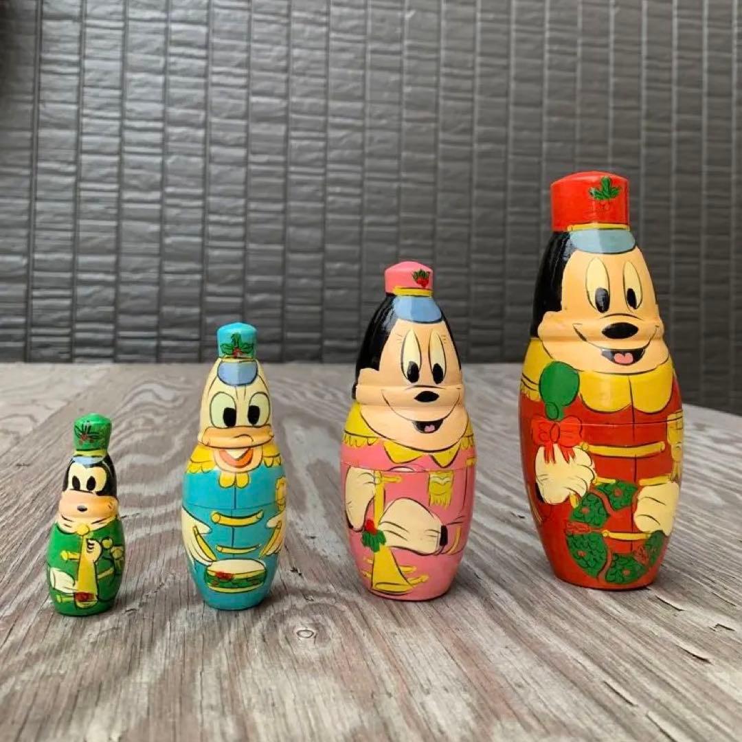 ディズニー　マトリョーシカ　ビンテージ　ミッキーマウスなど