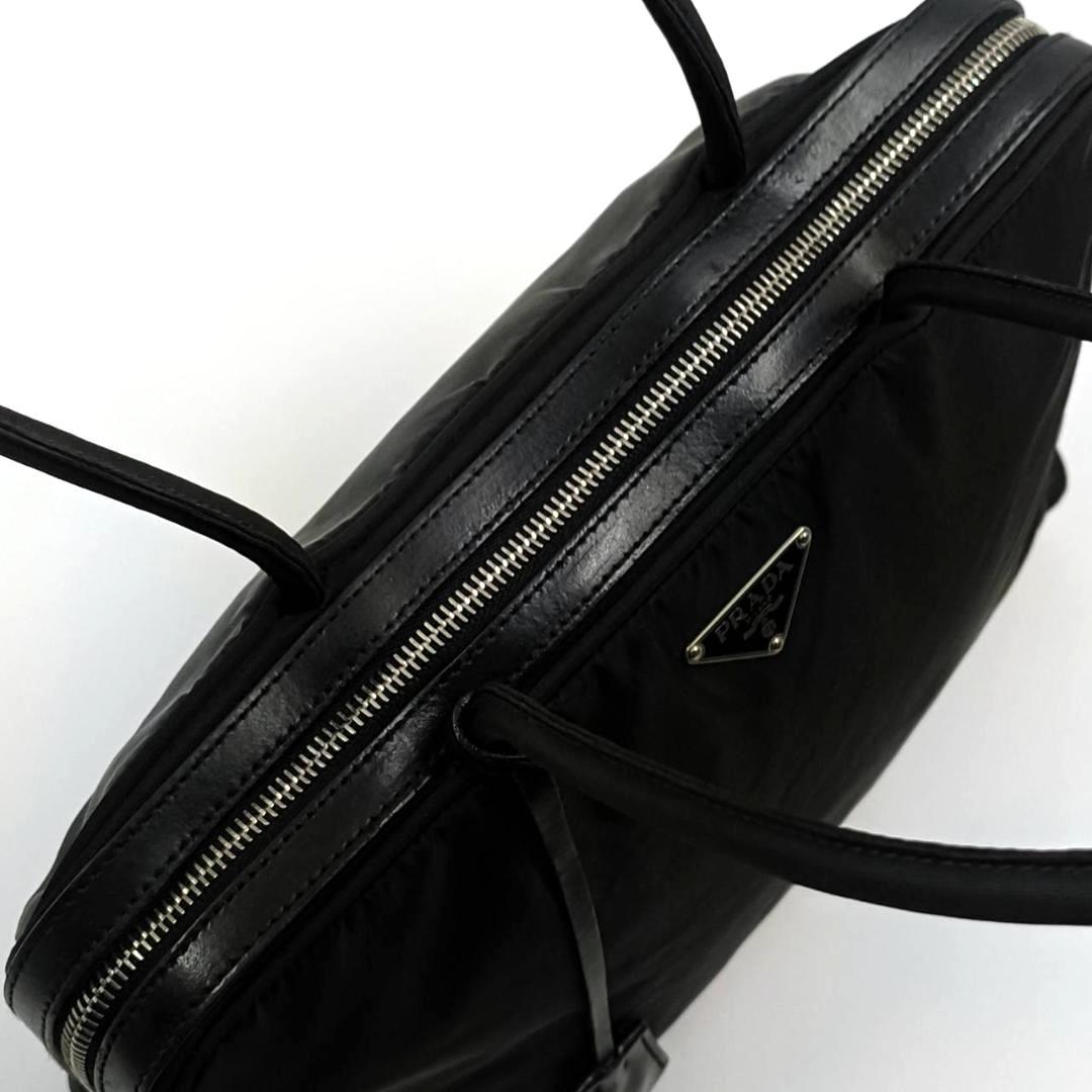 極希少✨ギャラ付 プラダ 南京錠 トートバッグ 三角ロゴ ナイロン 革 黒 タグ