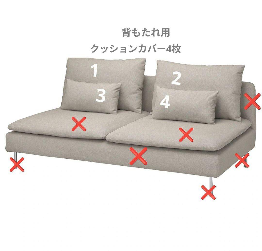 IKEA　ソーデルハムン　クッションカバー