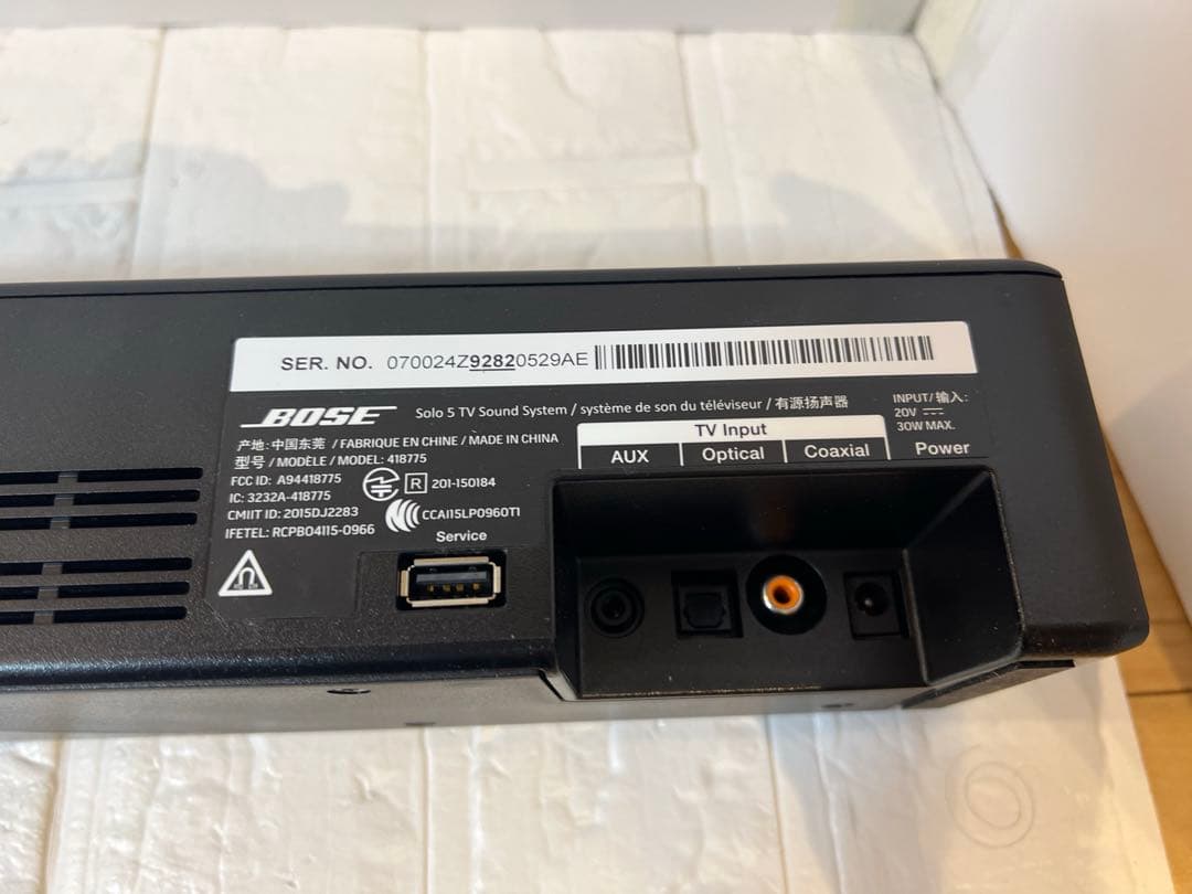 Bose スピーカー solo 5 tv sound system サ
