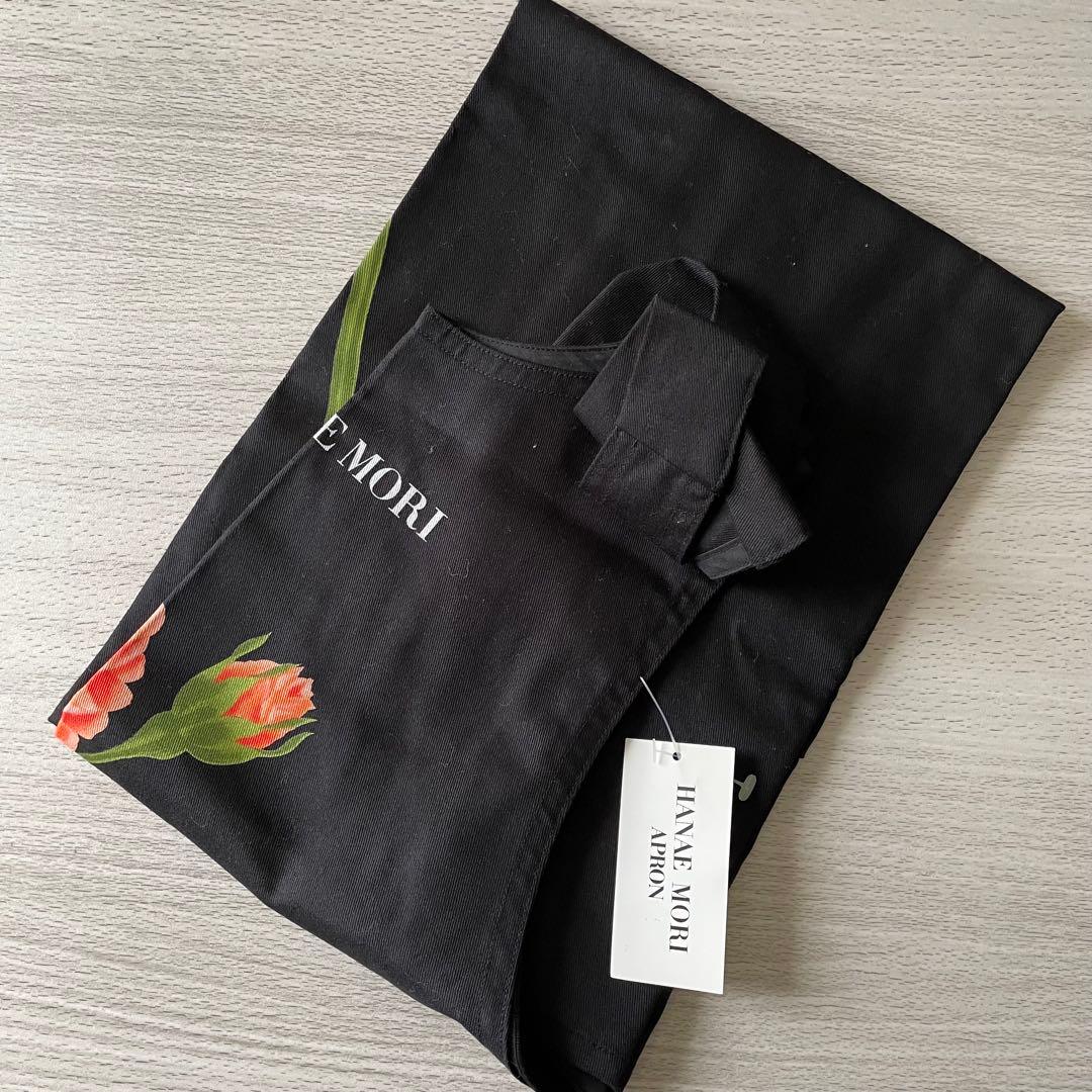 HANAE MORI ハナエモリ 森英恵 エプロン ブラック 新品 未使用