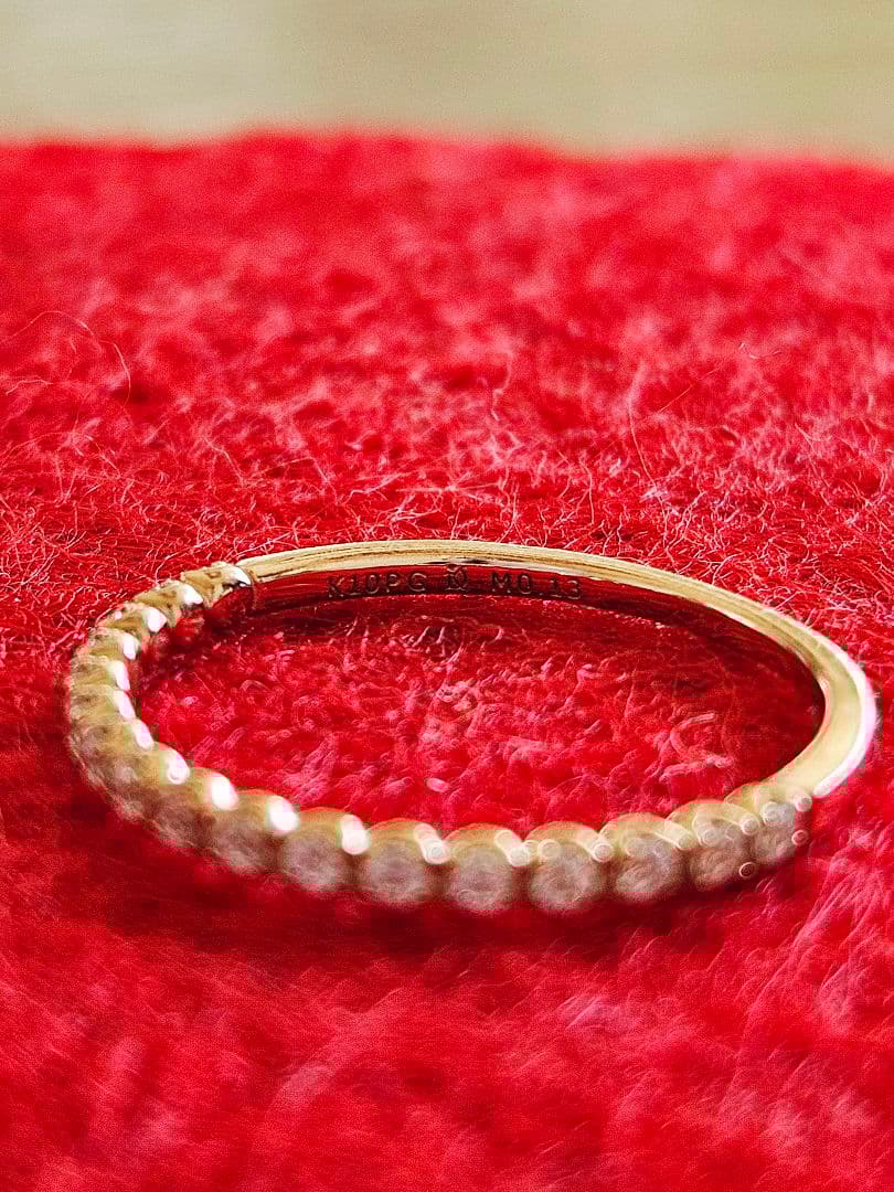 ハーフ エタニティリング 　K10PG モアサナイト