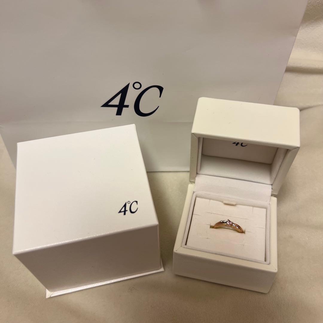 4°C ピンクゴールド リング