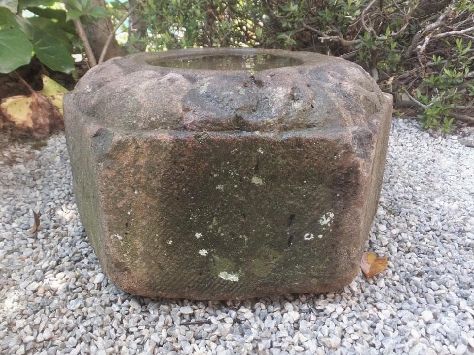 【水鉢・向鉢・蹲】造園水石飾り石ガーデニングバードバス箱庭