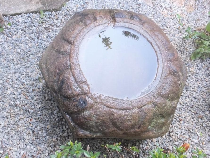 【水鉢・向鉢・蹲】造園水石飾り石ガーデニングバードバス箱庭