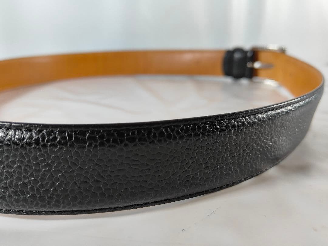 【極厚】クロケット＆ジョーンズ　高級スコッチグレインカーフベルト　英国製正規品