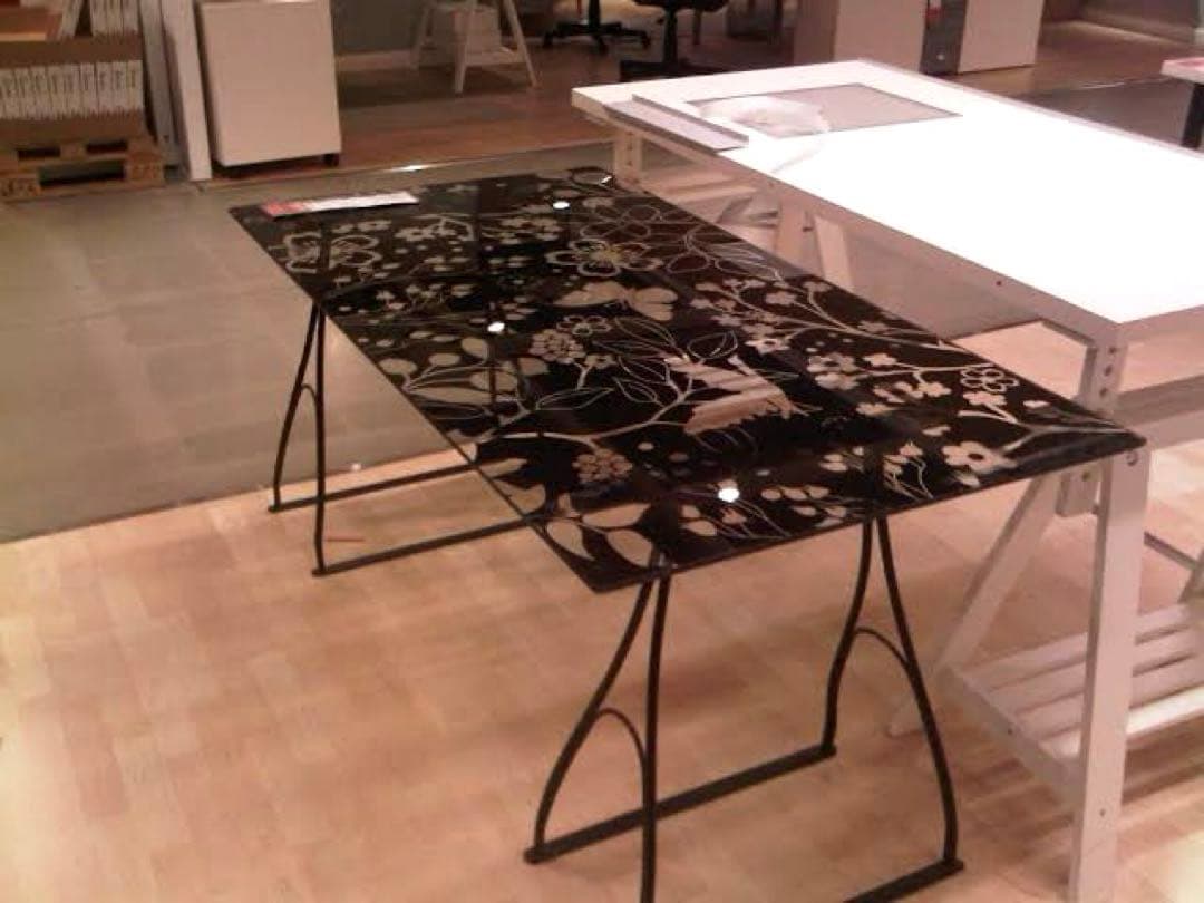 IKEAガラステーブル トップ VIKA LINDVED 天板 希少品