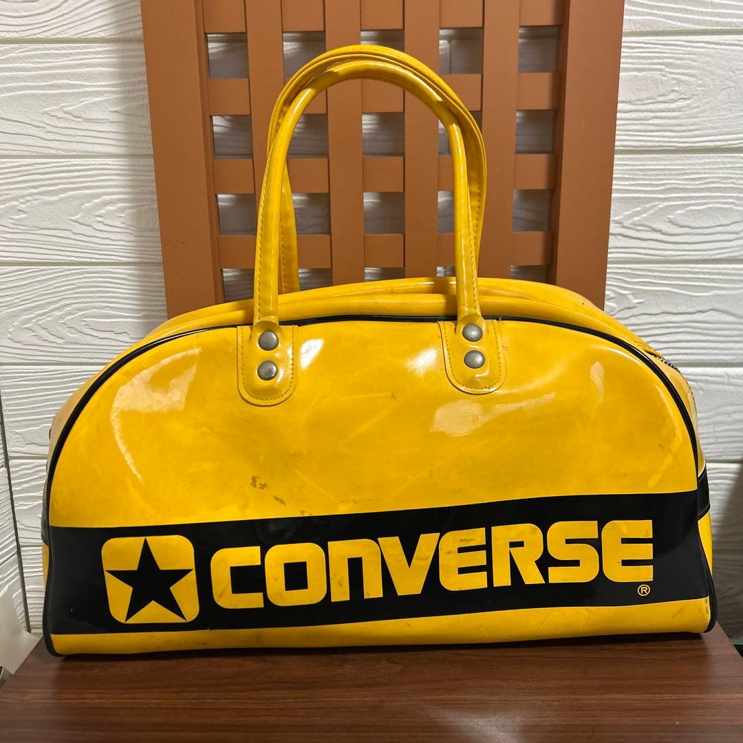 コンバース80sボストンバッグ　ヴィンテージ　イエロー　ビンテージ