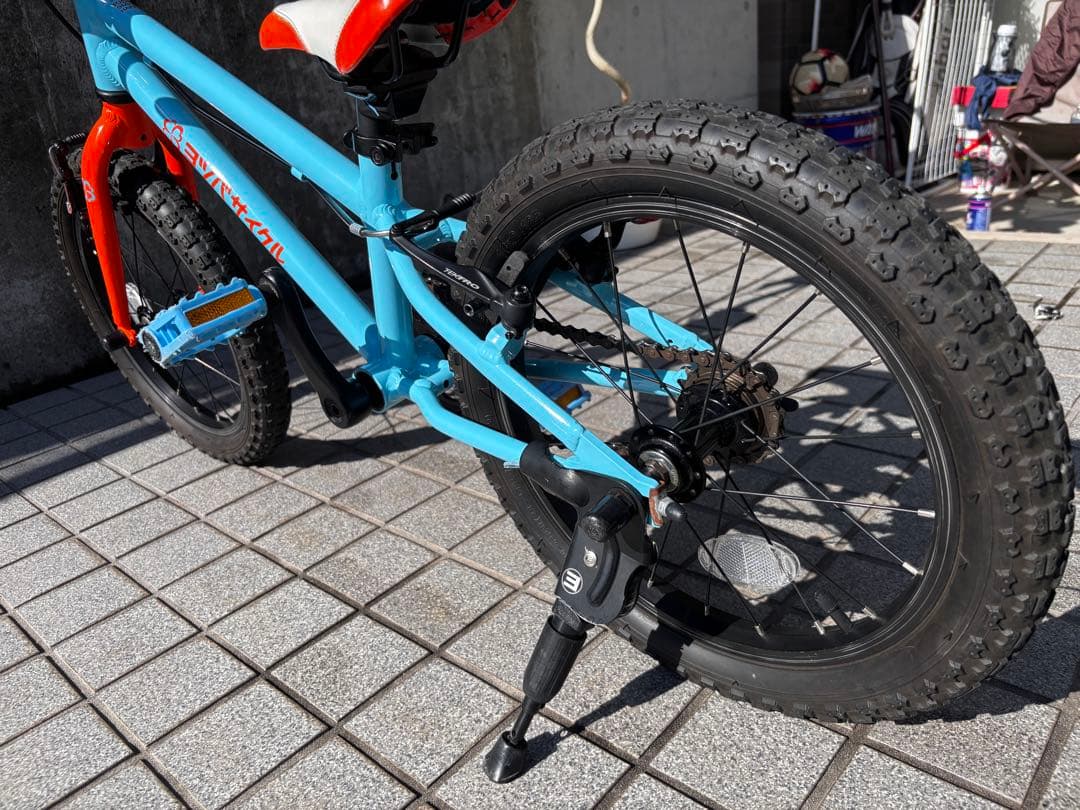 ※可能な限り引き取り※ヨツバサイクル　ラムネブルー　16インチ　メンテ済