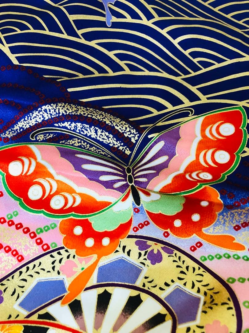 七五三七歳‼豪華紫系modern金彩金箔煌びやか際立つ‼️完全フルセット絢爛