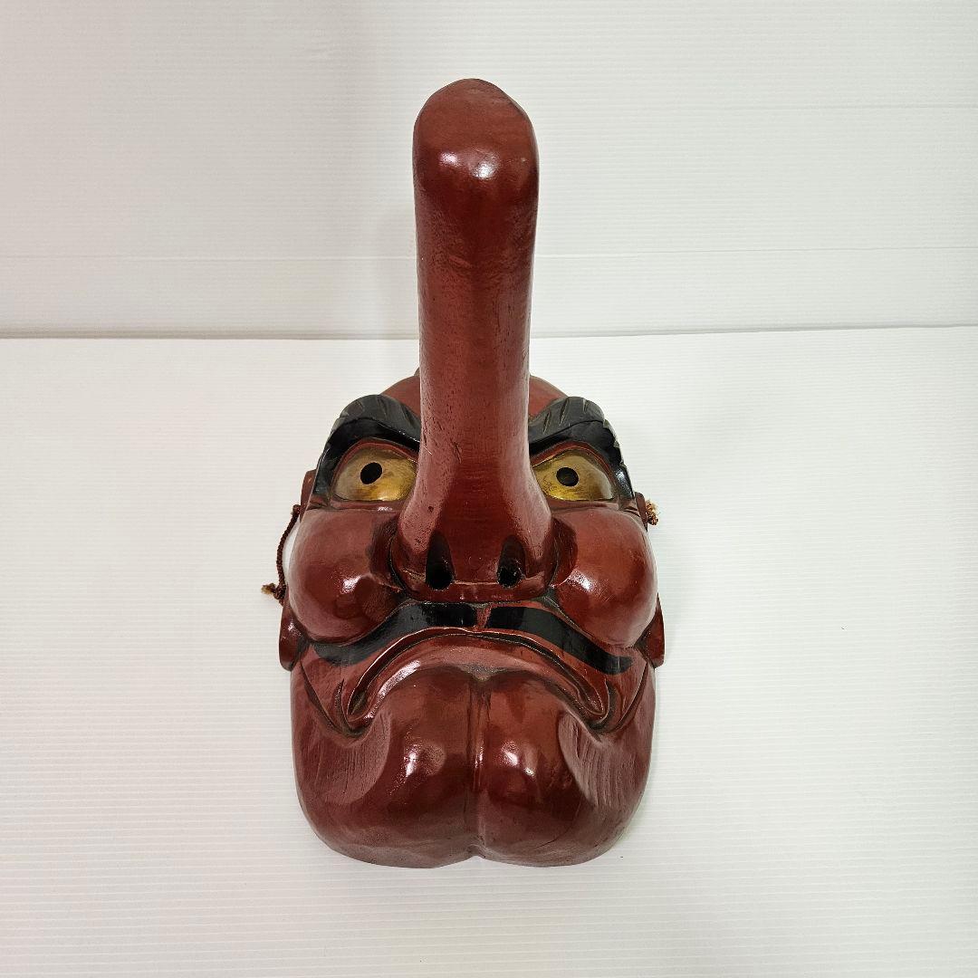 特大　天狗お面　天狗　面 お面　木製　木彫り　古民家　魔除け　縁起物