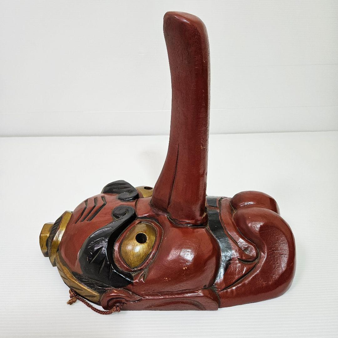 特大　天狗お面　天狗　面 お面　木製　木彫り　古民家　魔除け　縁起物