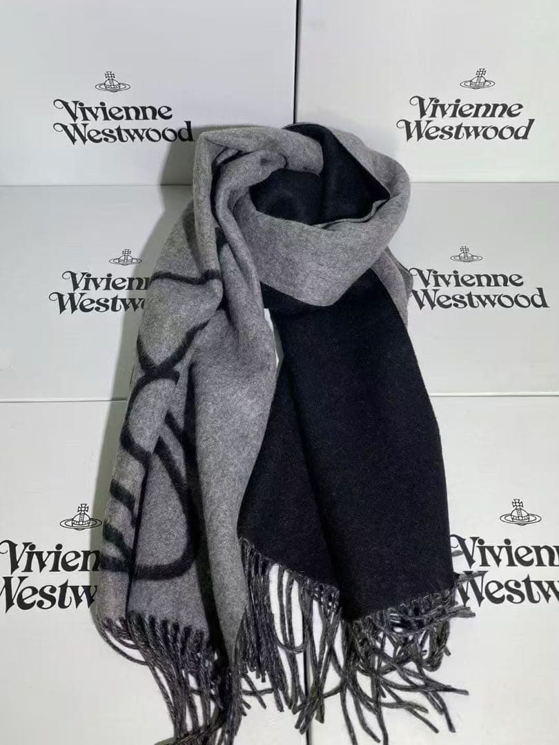 Vivienne Westwood マフラー グレー/ブラック