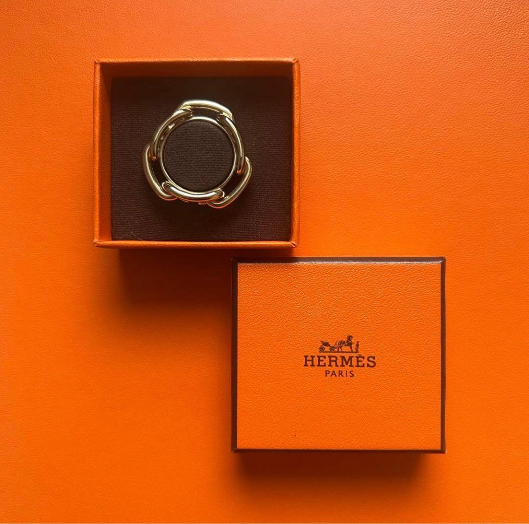 HERMES エルメス　シェーヌダンクル スカーフリング シルバー