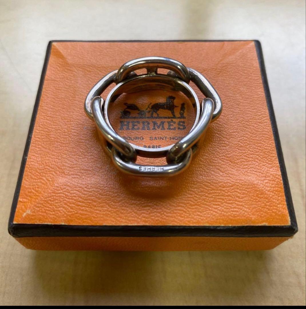 HERMES エルメス　シェーヌダンクル スカーフリング シルバー