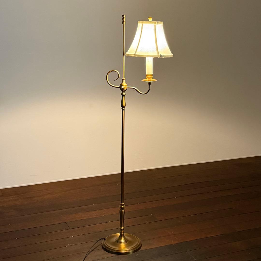 H110K5 展示品 IDC大塚家具 フロアスタンド REM-1991AB 真鍮